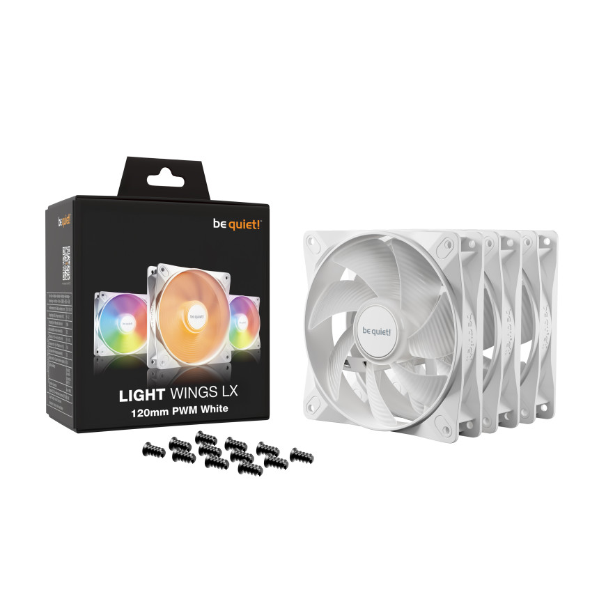 be quiet! Light Wings LX 120 mm PWM Triple Pack - Blanc