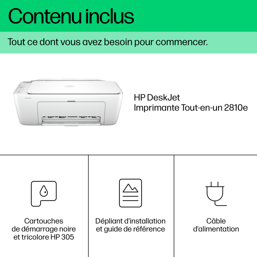 Imprimante Tout-en-un HP DeskJet 2810e