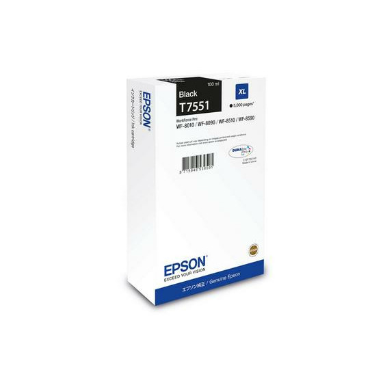 Cartouche d'encre Epson WF-8xxx Series – DURABrite™ Pro noire XL (C13T75514N)