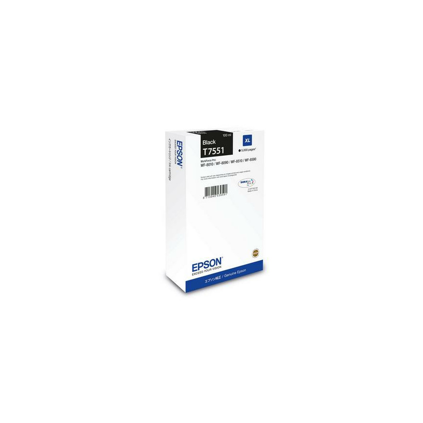 Cartouche d'encre Epson WF-8xxx Series – DURABrite™ Pro noire XL (C13T75514N)