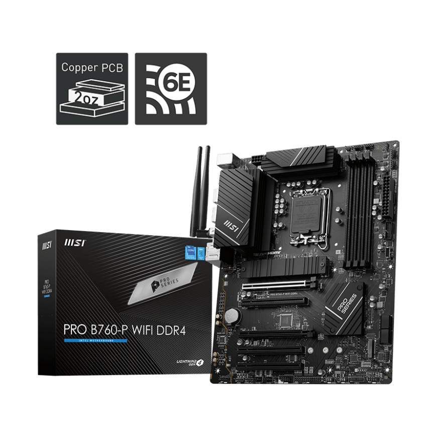 Carte Mère Intel MSI PRO B760-P WIFI - DDR4 (911-7D98-037)
