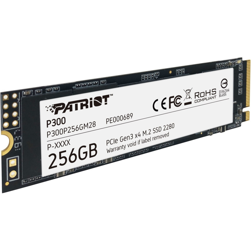 Disque Dur interne SSD Patriot P300 M.2 2280 PCIe Gen3 x4 NVMe 256 Go (P300P256GM28)