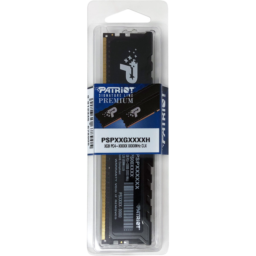 Barrette mémoire Patriot Signature Premium Line 8GB U-DIMM DDR4 3200 MHz CL22 - Pc Bureau (PSP48G320081H1)