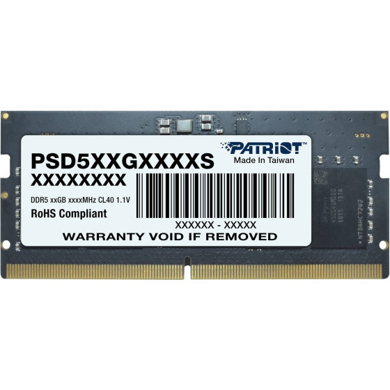 Barrette mémoire Patriot signature line 16GB SO-DIMM DDR5 5600 MHz CL46 - Pc Portable (PSD516G560081S)
