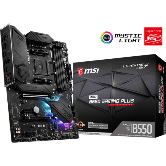 Carte Mère AMD MSI MPG B550 GAMING Plus (911-7C56-075)