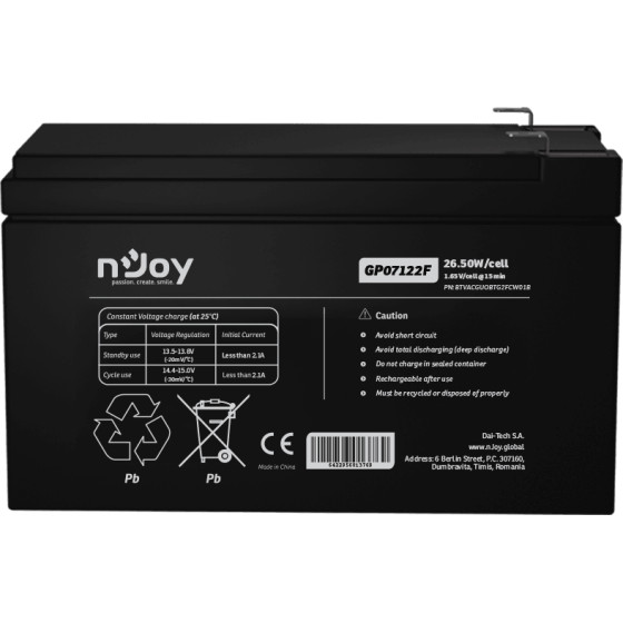 Batterie Onduleur nJoy GP07122F (BTVACGUOBTG2FCW)