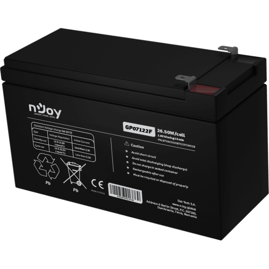 Batterie Onduleur nJoy GP07122F (BTVACGUOBTG2FCW)