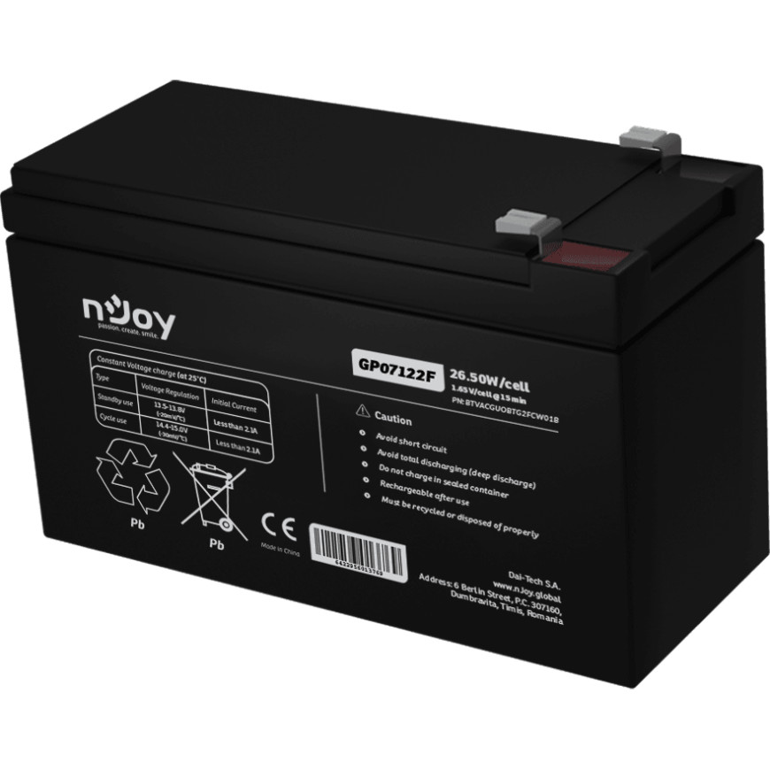 Batterie Onduleur nJoy GP07122F (BTVACGUOBTG2FCW)