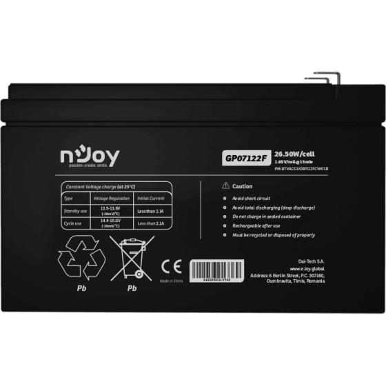 Batterie Onduleur nJoy GP07122F (BTVACGUOBTG2FCW)