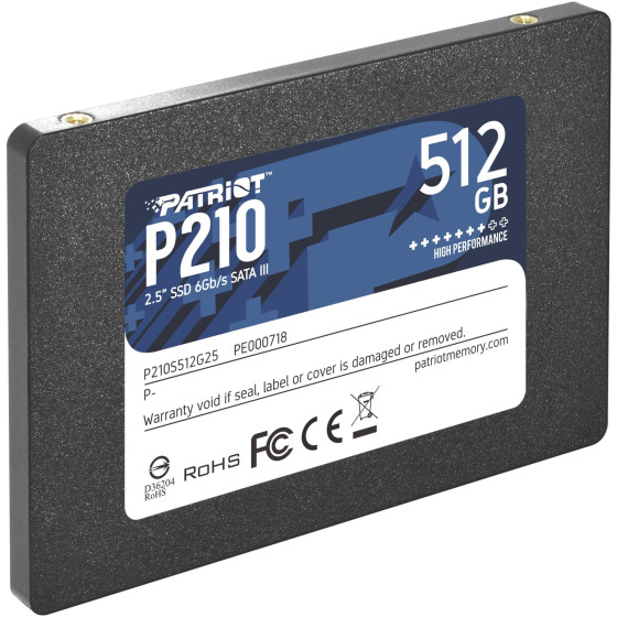 Disque Dur interne SSD Patriot P210 SATA III 2.5" 512 Go (P210S512G25)