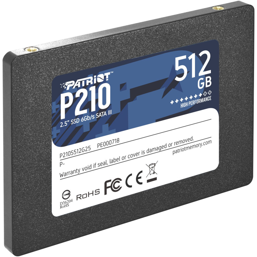 Disque Dur interne SSD Patriot P210 SATA III 2.5" 512 Go (P210S512G25)