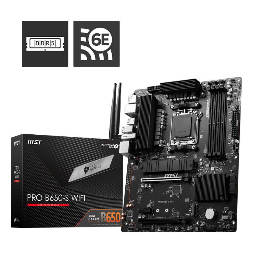Carte Mère Intel MSI PRO B650-S WIFI - DDR5 (911-7E26-019)