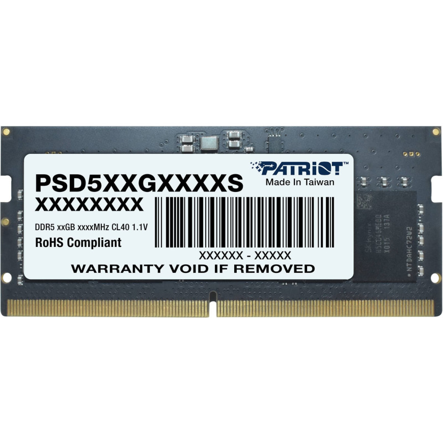 Barrette mémoire Patriot signature line 32GB SO-DIMM DDR5 5600 MHz CL46 - Pc Portable (PSD532G56002S)