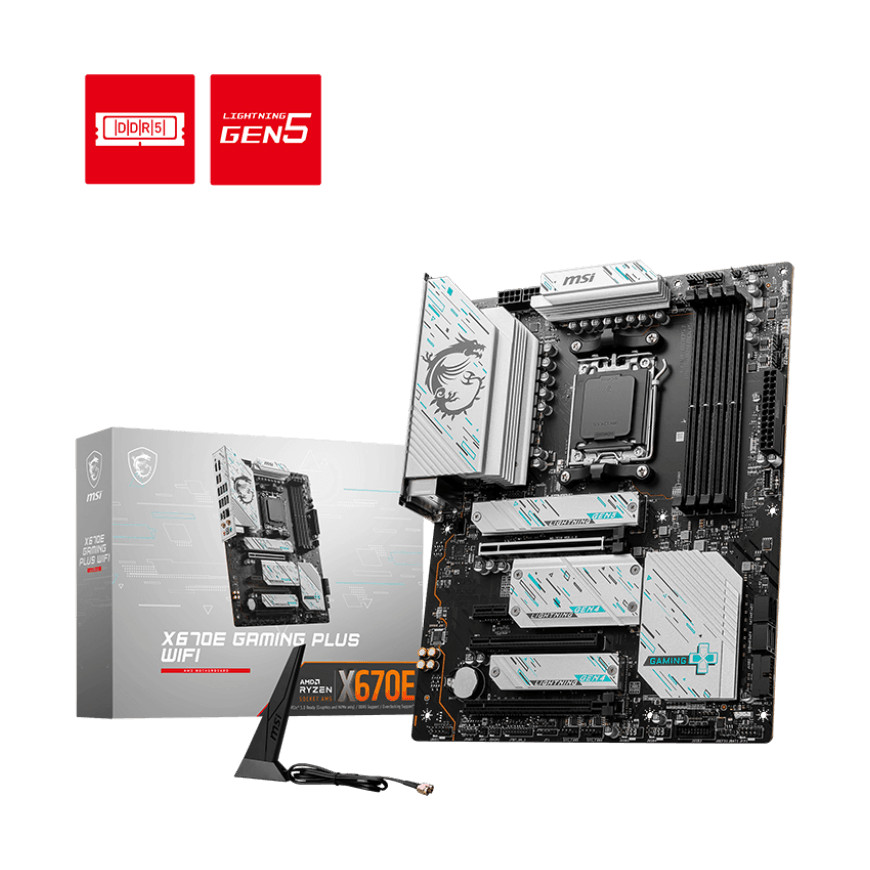 Carte Mère MSI AMD X670E GAMING PLUS WIFI 6E - DDR5 (911-7E16-007)