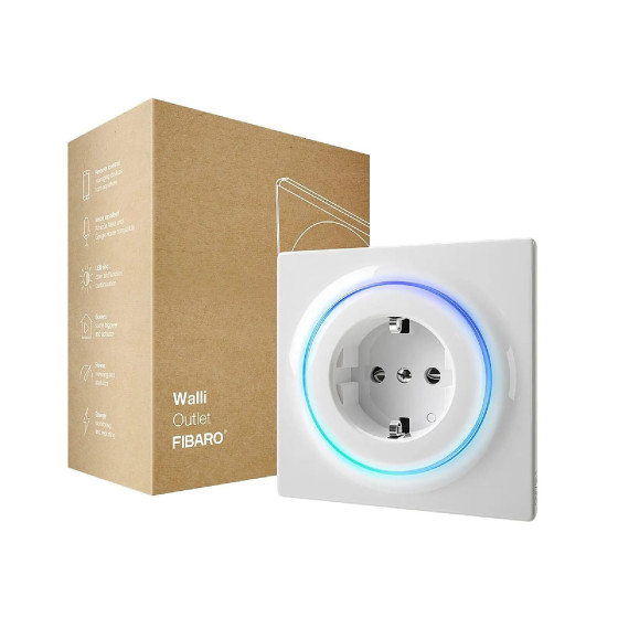 Fibaro - Prise intelligente encastrée Z-Wave+ - Walli Outlet Type F - Fibaro
