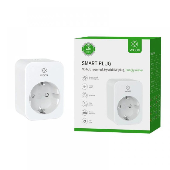 Woox - Prise intelligente UE Schuko avec surveillance de l'énergie R6118-4pack