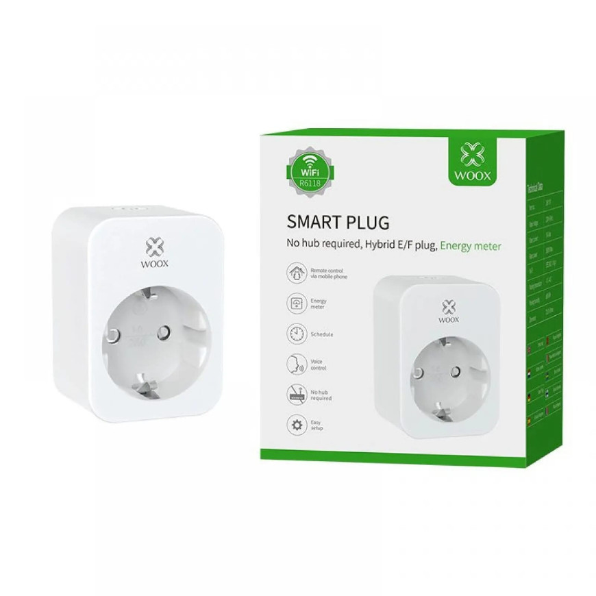 Woox - Prise intelligente UE Schuko avec surveillance de l'énergie R6118-4pack