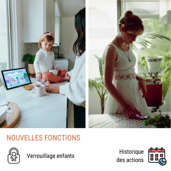 Priska FR Dual Pack - Lot de 2 Prises Wi-Fi avec compteur de consommation