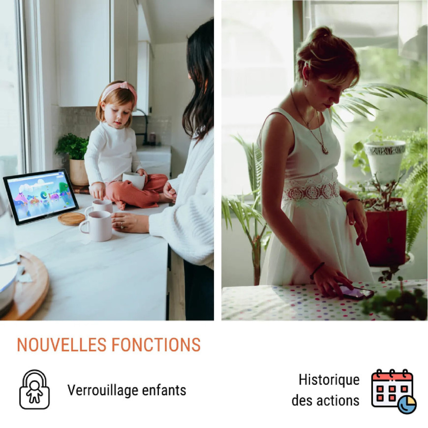 Priska FR Dual Pack - Lot de 2 Prises Wi-Fi avec compteur de consommation