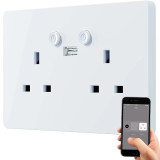 Woox - Prise murale intelligente Wifi Double UK R4053