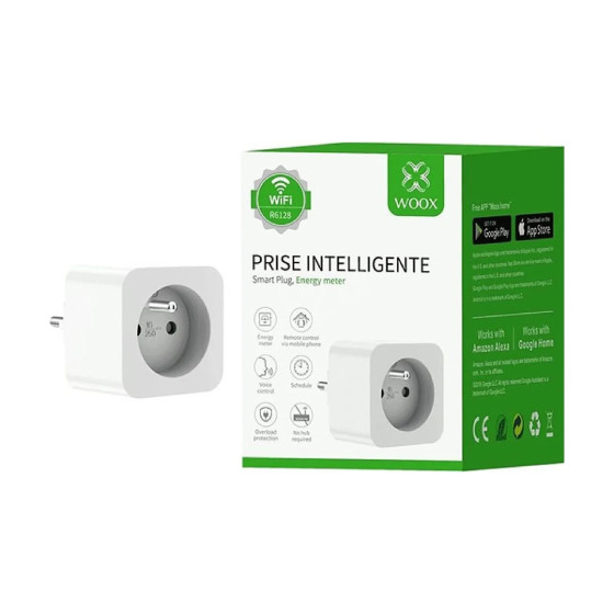 Woox - Prise intelligente FR Type E avec surveillance de l'énergie - R6128