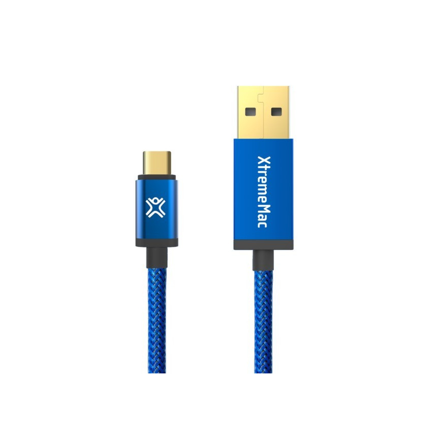 Câble USB-A XtremeMac Reversible à USB-C - 1,2 m - Bleu (XCL-UCA-23)