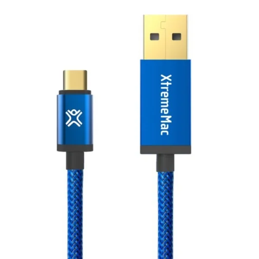 CÂBLE USB-A XTREMEMAC REVERSIBLE À USB-C - 1,2 M - BLEU (XCL-UCA-23) - Câbles & Adaptateurs - Rightech - le bon choix
