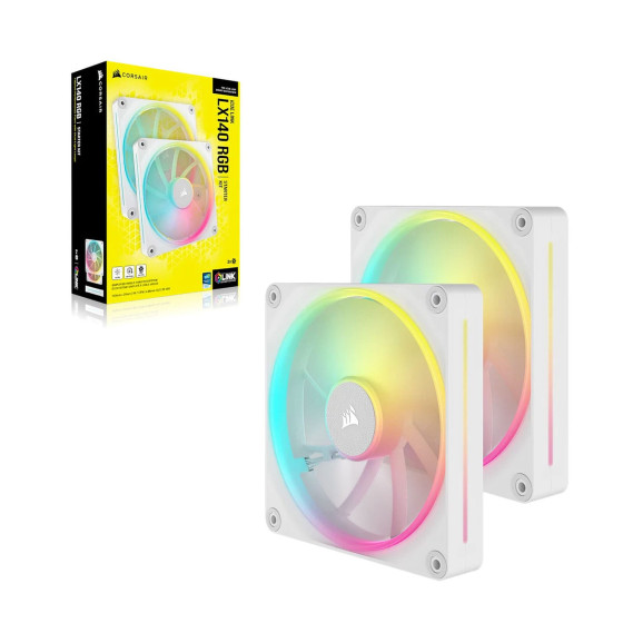 Corsair iCUE LINK LX140 RGB Dual Pack (Blanc)
