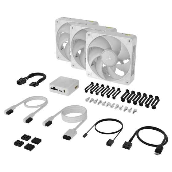 Corsair iCUE LINK RX120 MAX RGB Triple Pack (Blanc)