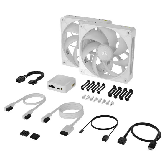 Corsair iCUE LINK RX140 MAX RGB Dual Pack (Blanc)