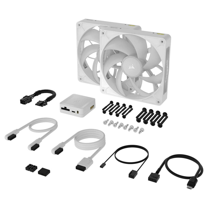 Corsair iCUE LINK RX140 MAX RGB Dual Pack (Blanc)
