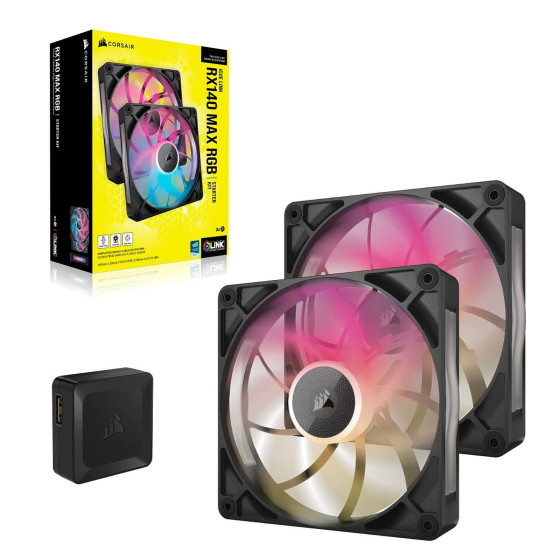 Corsair iCUE LINK RX140 MAX RGB Dual Pack (Noir)