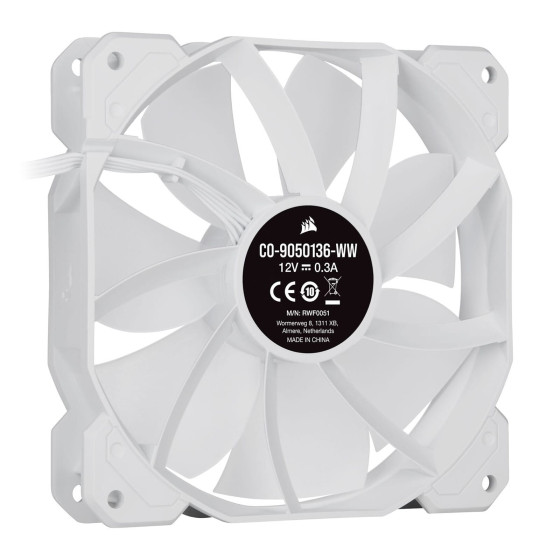 Corsair SP120 RGB ELITE Triple Pack Blanc + Ligthing Node CORE