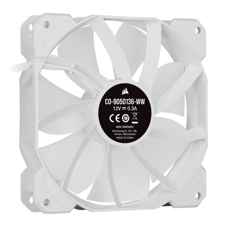 Corsair SP120 RGB ELITE Triple Pack Blanc + Ligthing Node CORE