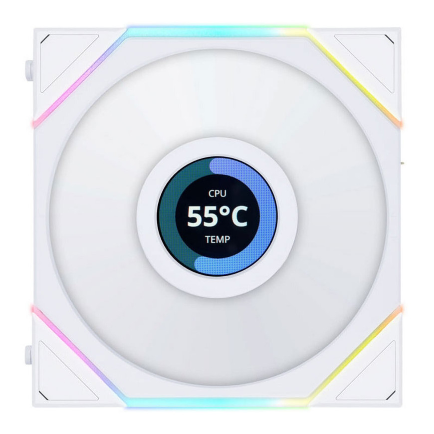 Lian Li Uni Fan TL120 LCD (blanc) - Pack de 3