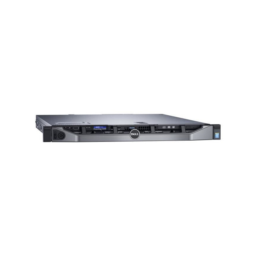 Dell PowerEdge R330 Serveur Montable sur rack 1U 1 voie 1 x Xeon E3-1220V6 - 3 GHz RAM 8 Go SAS hot-swap 3.5" HDD 2x300 Go