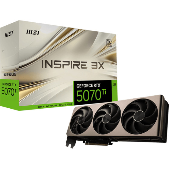 Carte Graphique MSI GeForce® RTX 5070 Ti 16G INSPIRE 3X OC (912-V531-281)