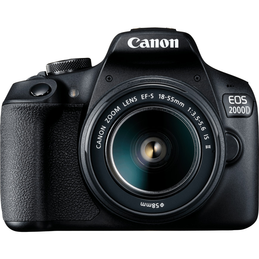 Appareil photo Canon EOS 2000D + objectif EF-S 18-55mm IS II + sac à dos