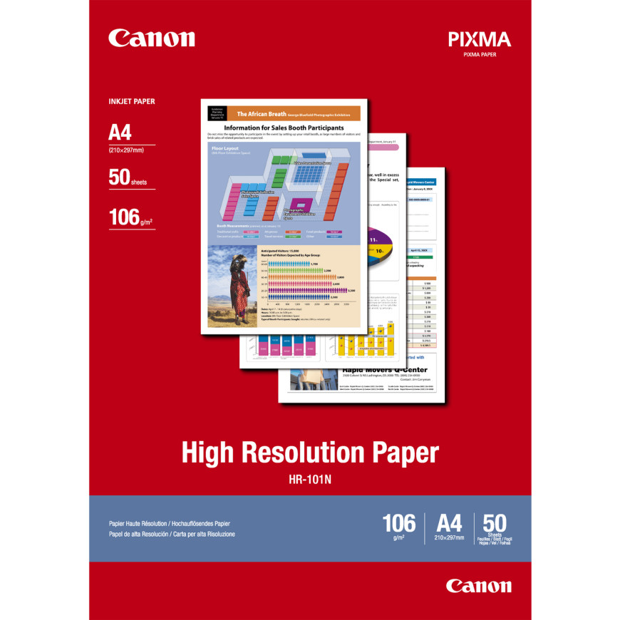Papier haute résolution A4 Canon HR-101N - 50 feuilles