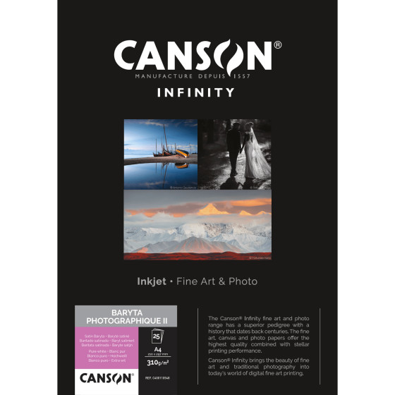 Canson Infinity Baryta Photographique II 310 g/m² A4 - 25 feuilles