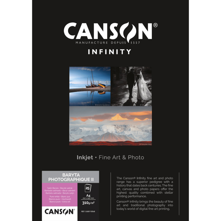 Canson Infinity Baryta Photographique II 310 g/m² A4 - 25 feuilles