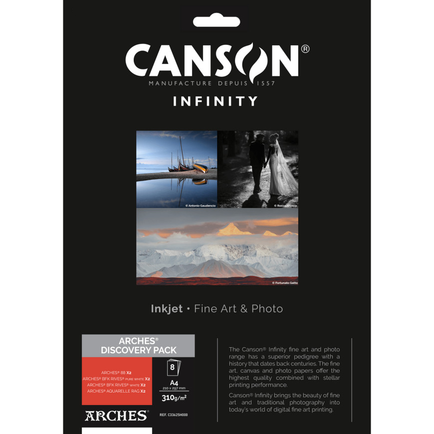 Pack Découverte Canson ARCHES®, A4, 8 feuilles