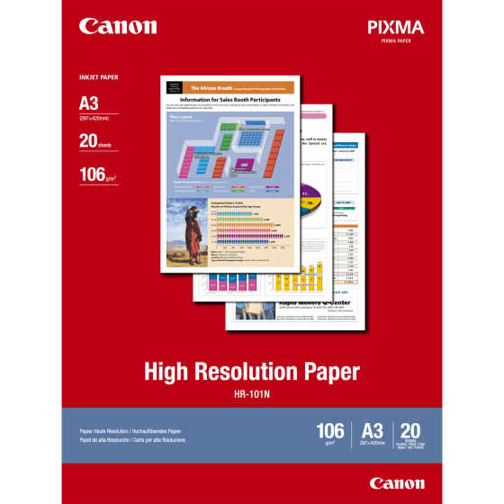 Papier haute résolution A3 Canon HR-101N - 20 feuilles