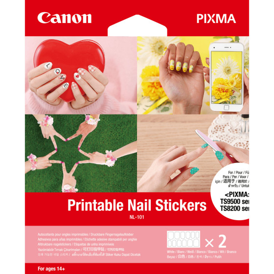 Autocollants pour ongles imprimables de Canon NL-101, 24 autocollants