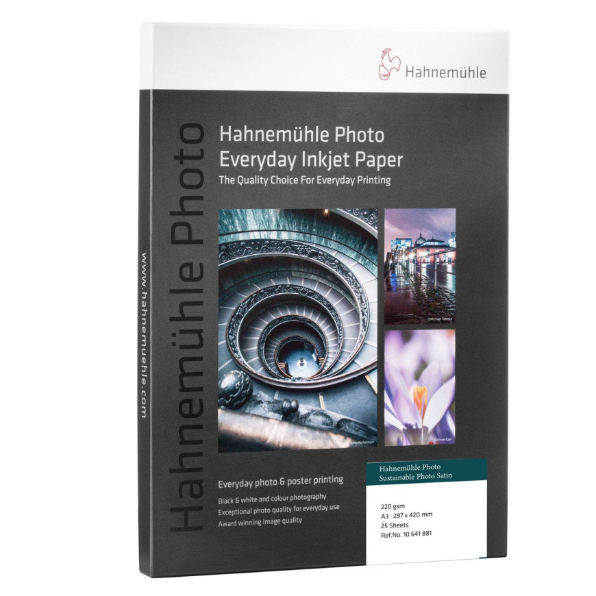 Papier photo Hahnemühle Sustainable Photo Satin 220 g/m², A3, 25 feuilles