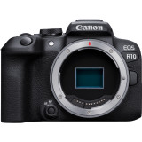 Appareil photo hybride Canon EOS R10 + objectif RF-S 55-210mm + objectif RF-S 18-45mm + carte SD + batterie supplémentaire