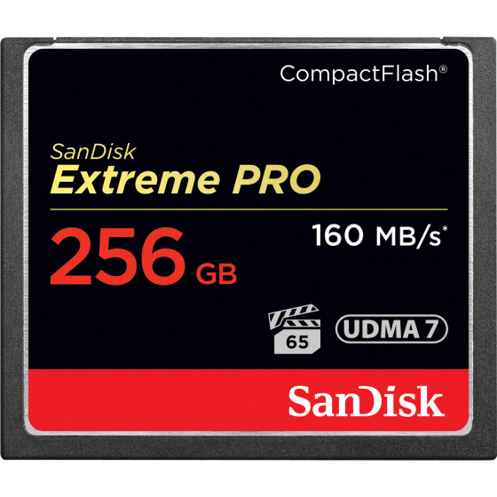 Carte mémoire CompactFlash SanDisk Extreme PRO, 160 Mo/s, 256 Go