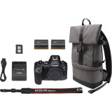Appareil photo hybride Canon EOS R6 Mark II, noir + sac à dos + carte SD + batterie supplémentaire