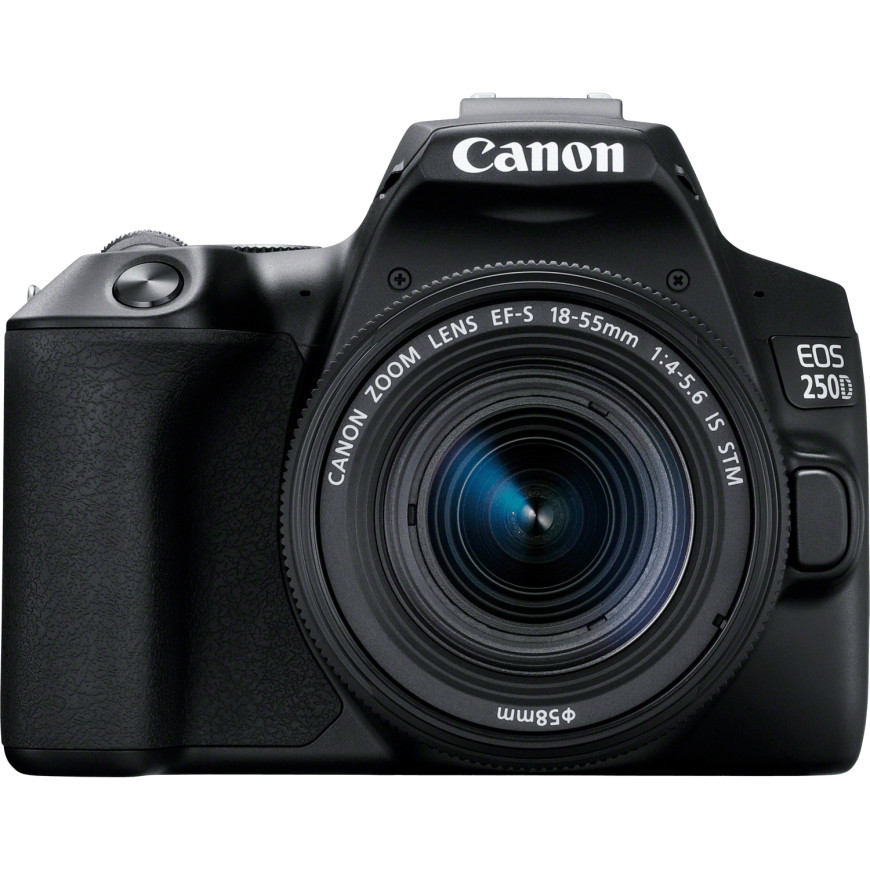 Appareil photo Canon EOS 250D, noir + objectif EF-S 18-55mm f/4-5.6 IS STM + batterie de rechange