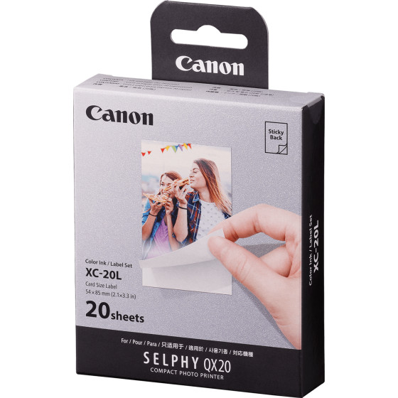 Jeu d'encre et de papier Canon XC-20L, 54 × 85 mm, 20 tirages